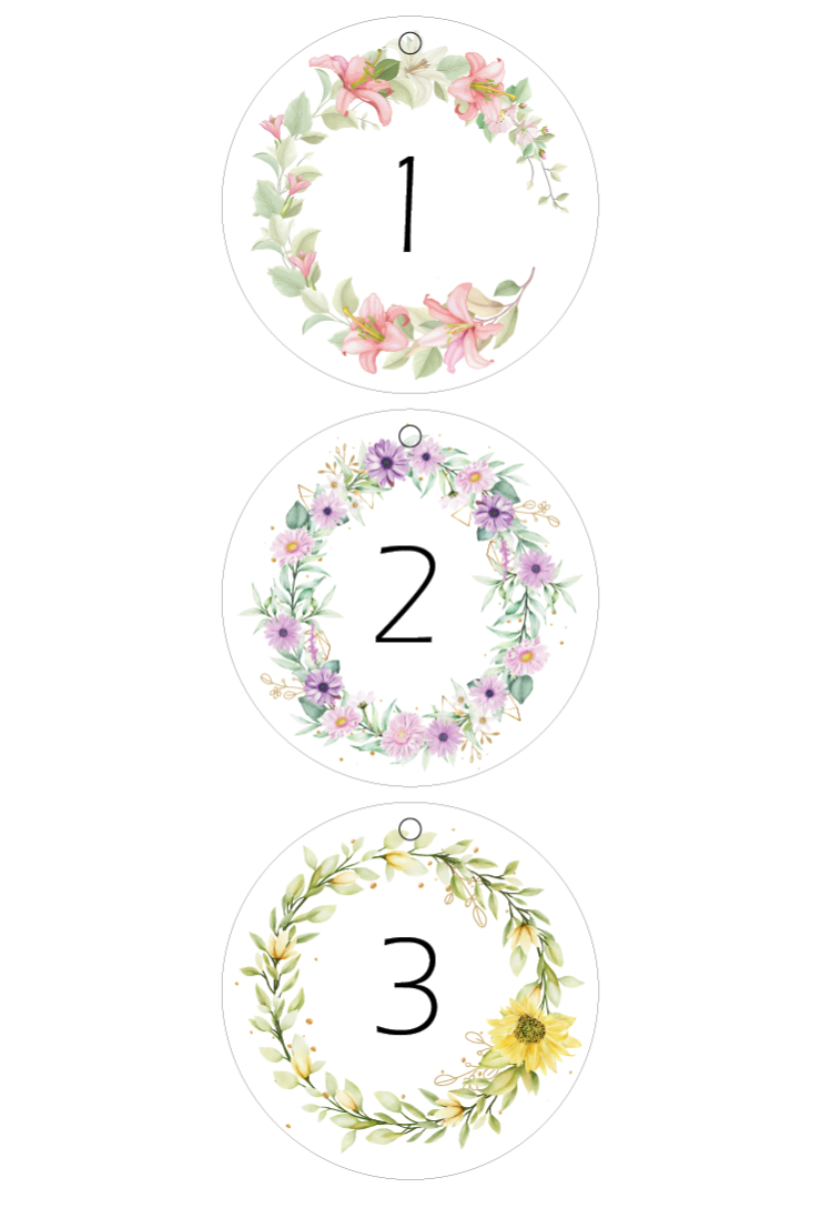 Breloczki wianki kwiatowe