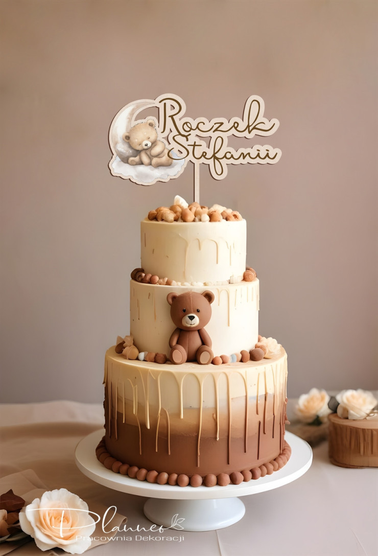 Topper na Roczek z motywem Misi