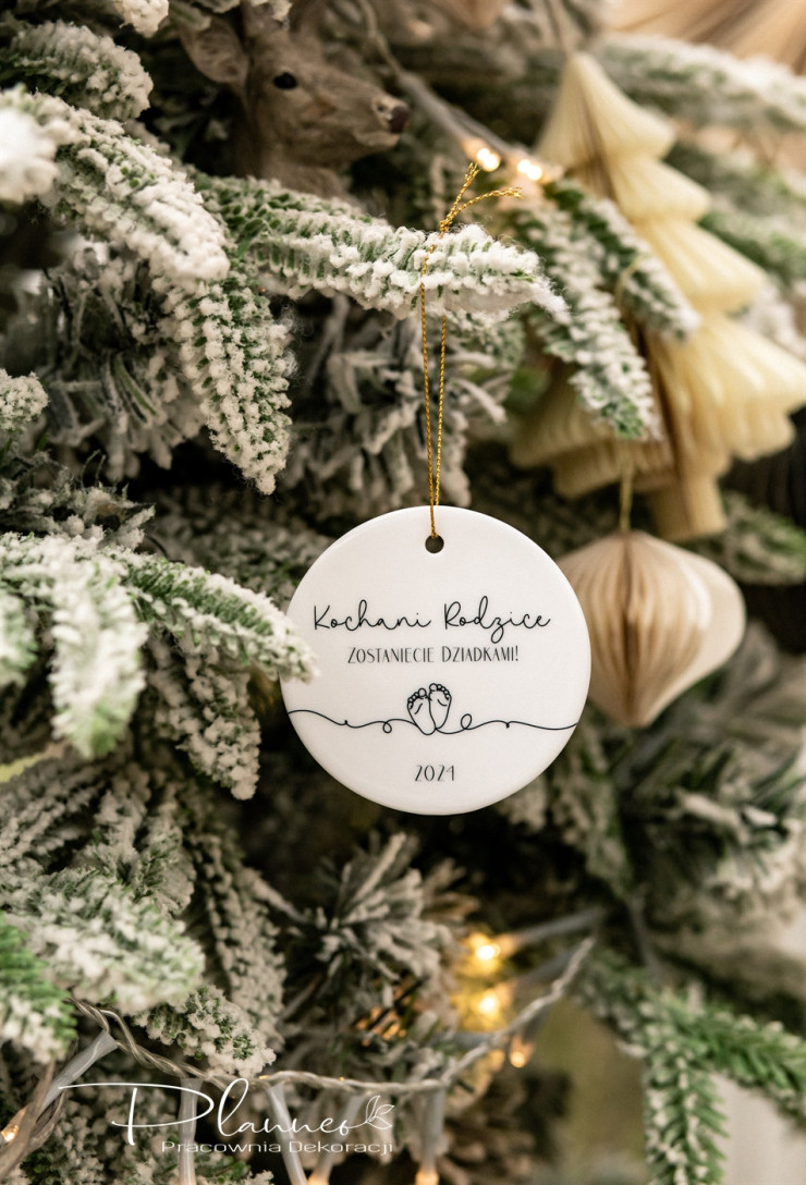 Bombka ceramiczna Zostaniecie Dziadkami