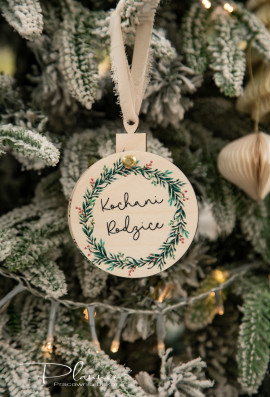 Bombka Kochani Rodzice z nadrukiem