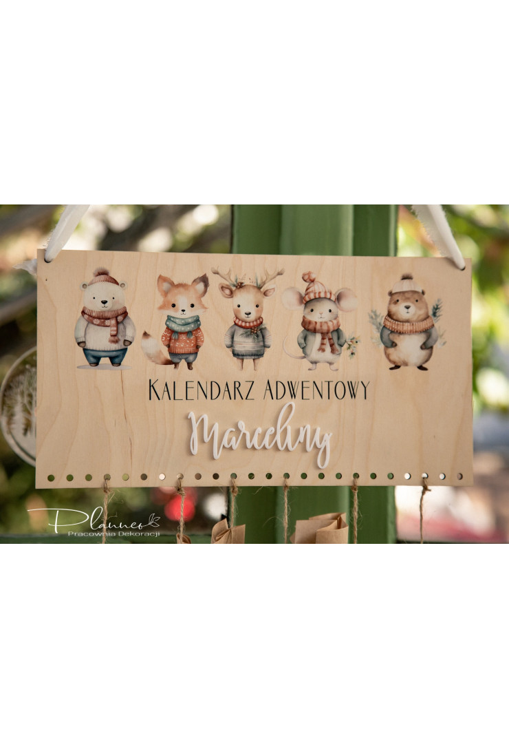 Kalendarz świąteczne zwierzątka