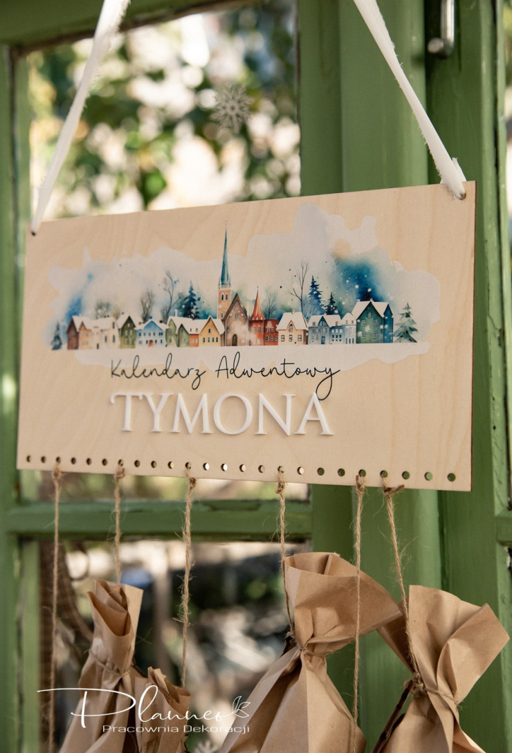 Kalendarz adwentowy domki