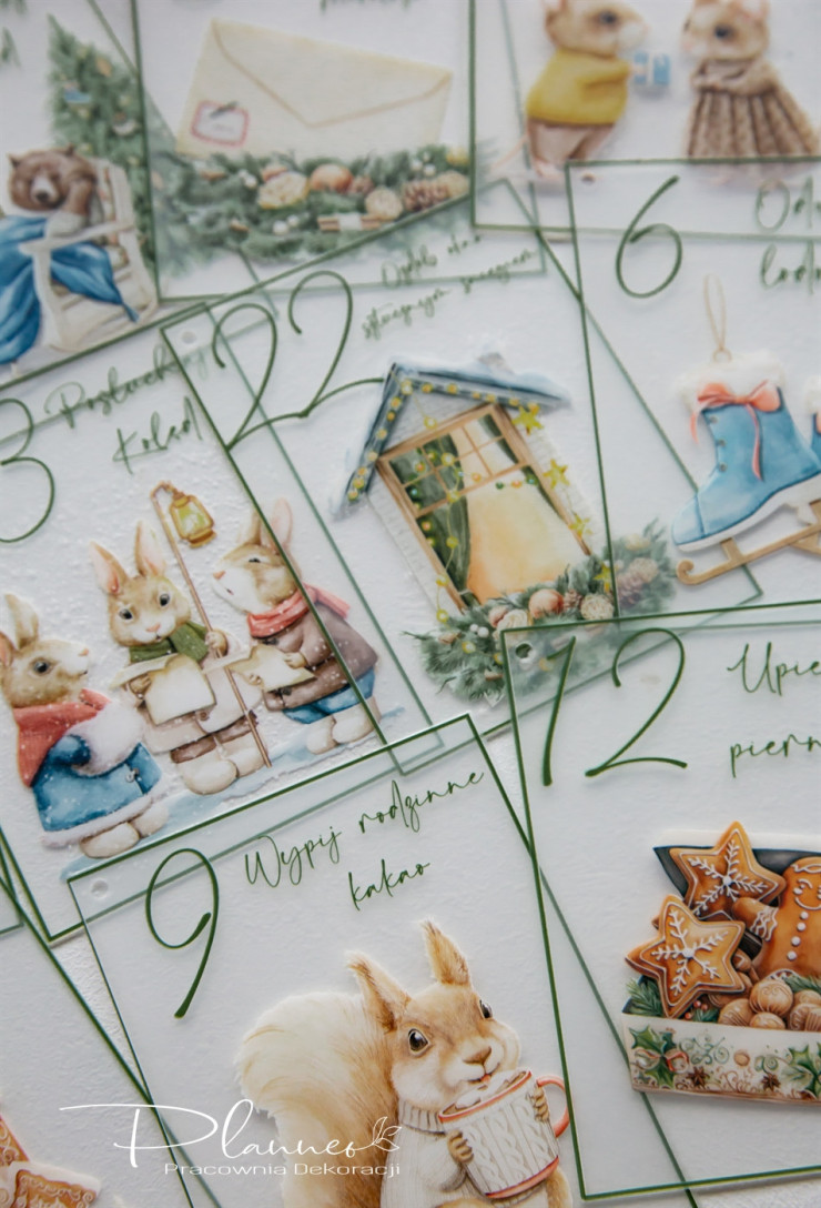 Karty Kalendarz Adwentowy z nadrukiem