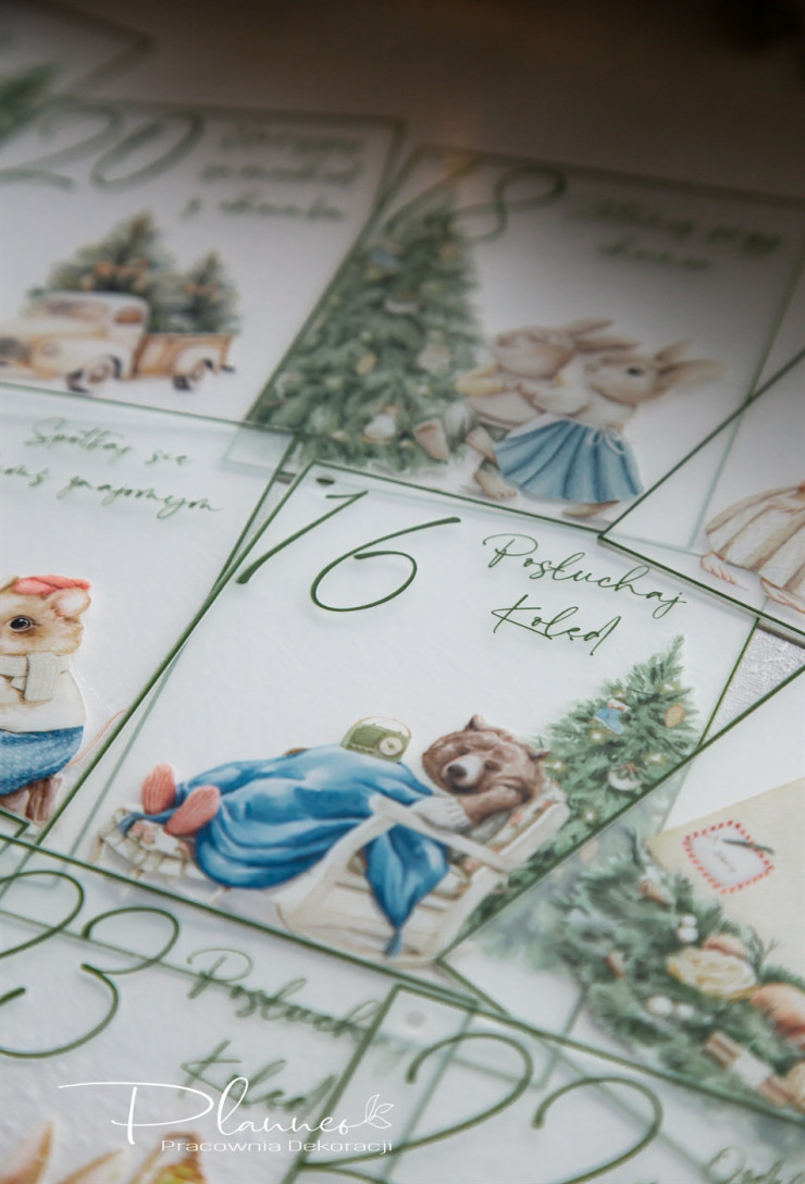 Karty Kalendarz Adwentowy z nadrukiem
