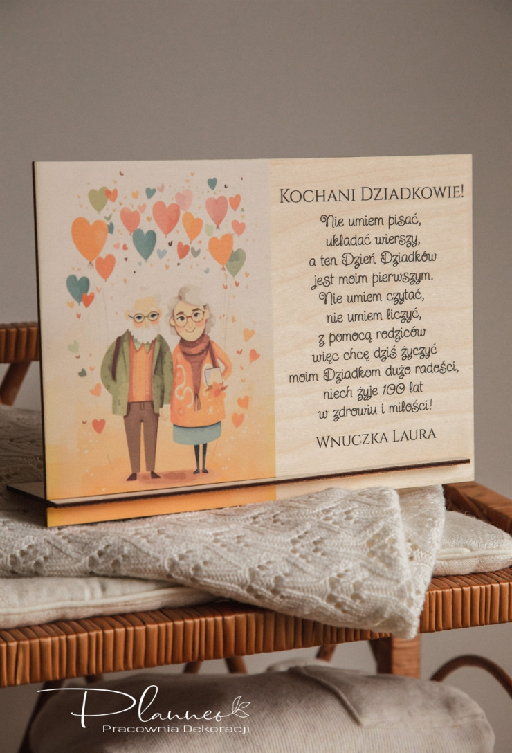 Ramka z życzeniami na Dzień Babci i Dziadka
