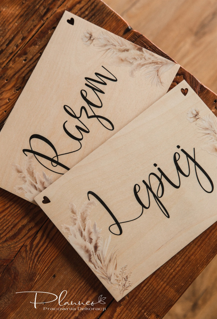 Tabliczki Razem Lepiej Trawy Pampasowe