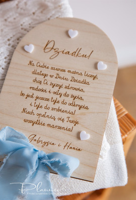 Tabliczka ze Serduszkami dla Dziadków