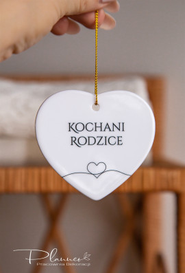 Serce ceramiczne dla Dziadków