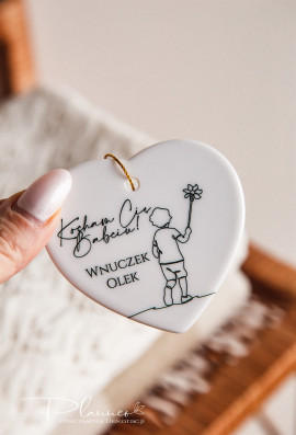 Serce ceramiczne z grafiką