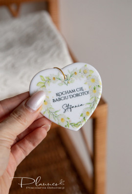 Serce ceramiczne dla Dziadków