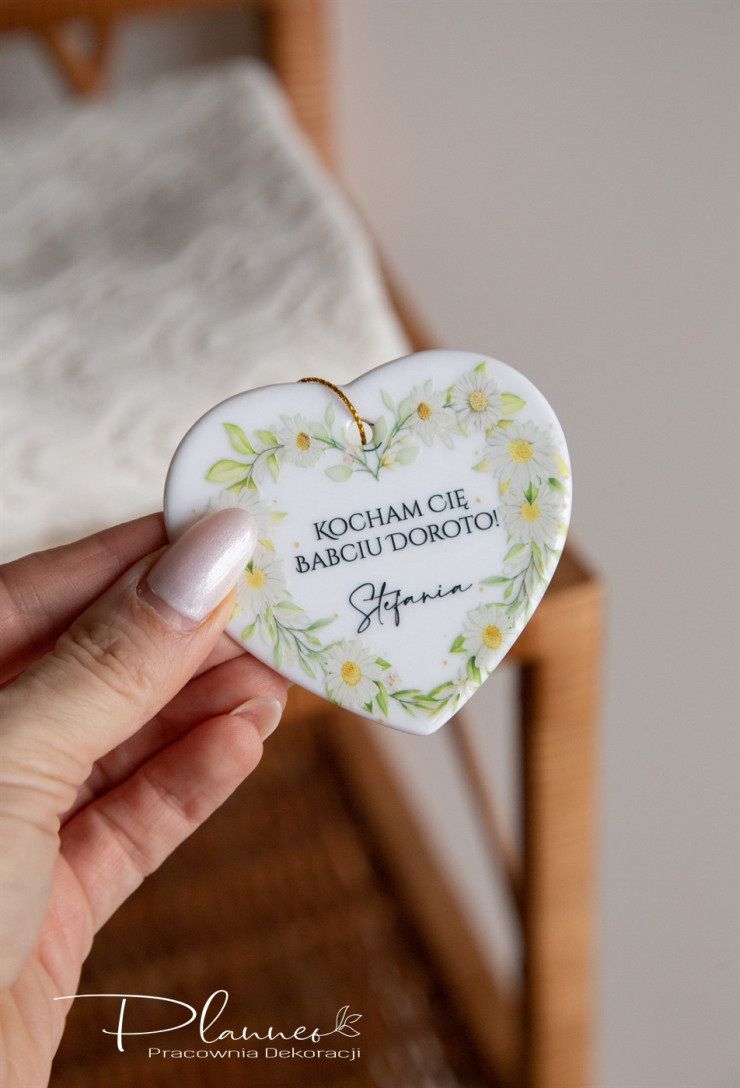 Serce ceramiczne dla Dziadków