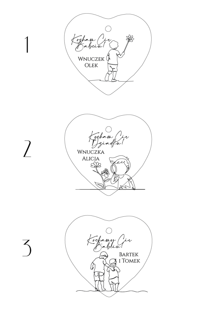 Serce ceramiczne z grafiką