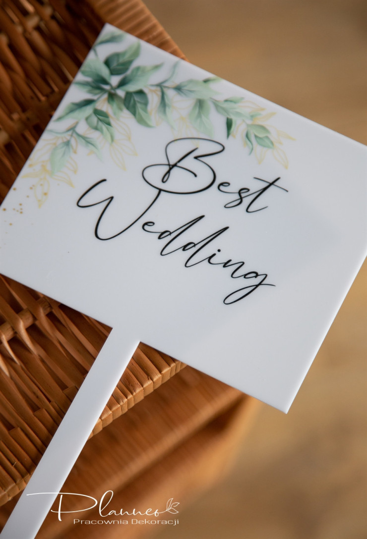 Tabliczka  Best Weding do fotobudki i na oczepiny