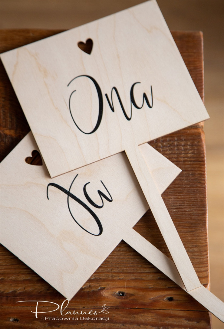 Tabliczki na oczepiny Ja, Ona