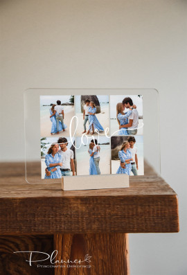 Ramka ze zdjęciami LOVE pisane