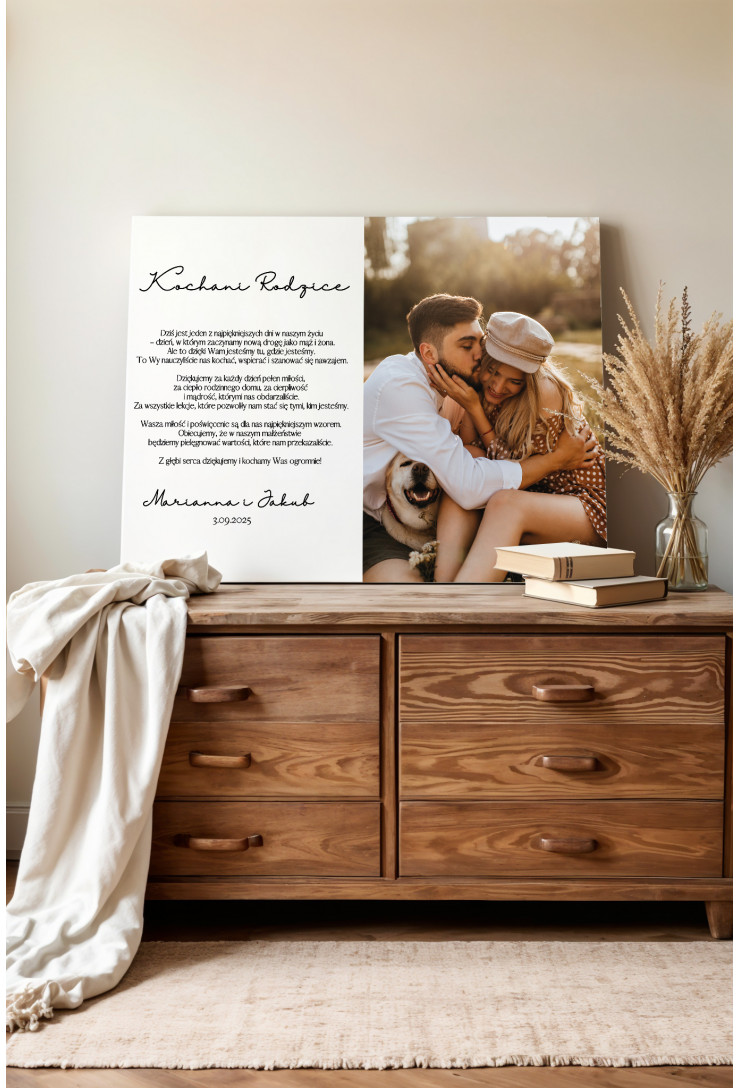 Obraz na płótnie dla rodziców minimalistyczne