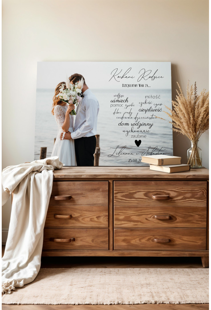 Obraz na płótnie dla rodziców serce