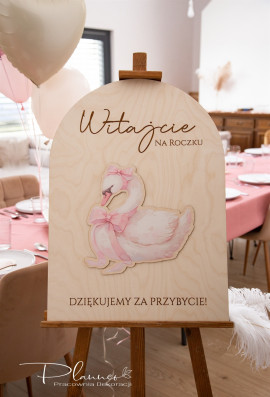 Tablica powitalna Łabędzie