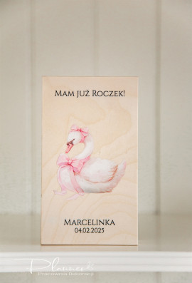 Otwierana pamiątka z łabędziem