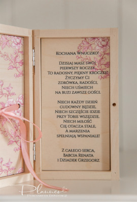 Otwierana pamiątka z łabędziem życzenia