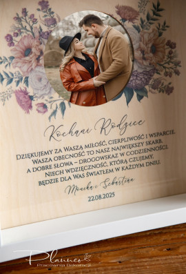 Ramka do zdjęcia wzór bukiet kwiatów ze zdjęciem