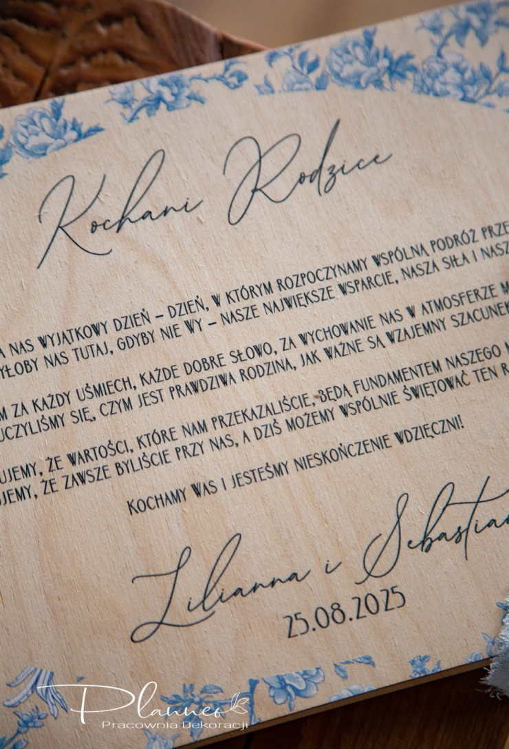 Album dla rodziców Toile De Jouy Podziękowania dla rodziców