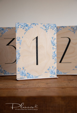Numerki na stół weselny Toile De Jouy