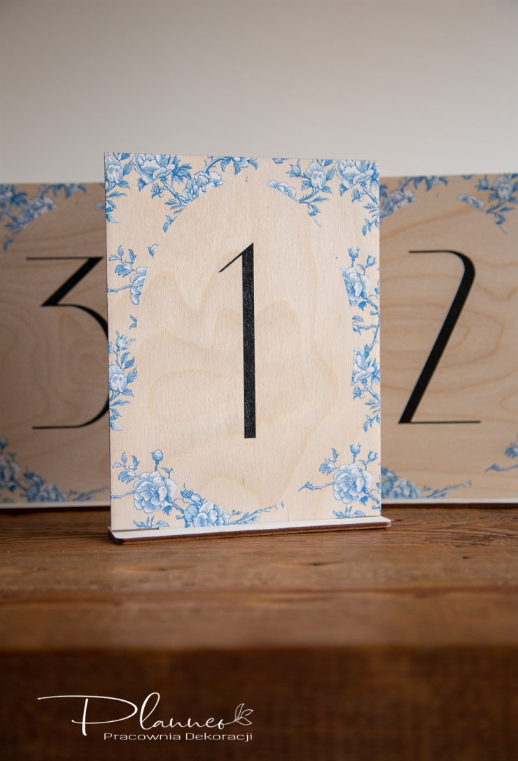 Numerki na stół weselny Toile De Jouy