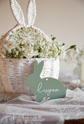 Kolorowy Zajączek z imieniem zielony