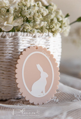 Zawieszka z kolorową falbanką beżowa