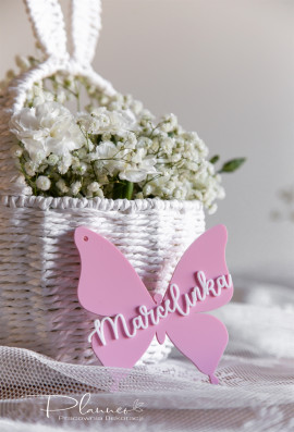 Zawieszka Kolorowy Motylek z imieniem