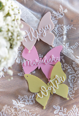 Zawieszka Kolorowe Motylki z imieniem