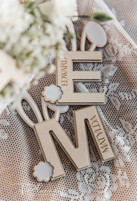 Zawieszki Literki z uszami