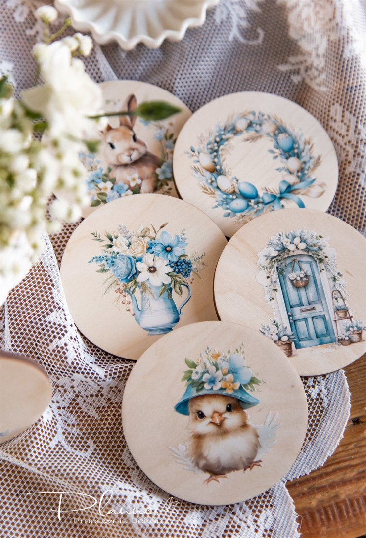 Podkładki pod kubek Niebieski Zając