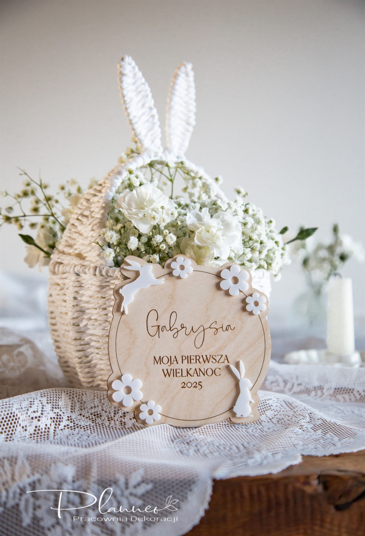 Tabliczka Moja Pierwsza Wielkanoc Zajączki