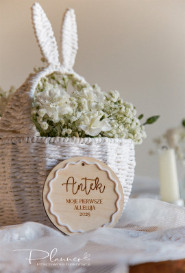 Zawieszka Moje Pierwsze Alleluja w ramce grawerowane