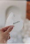 Winietka na Chrzest z perełkami z imieniem