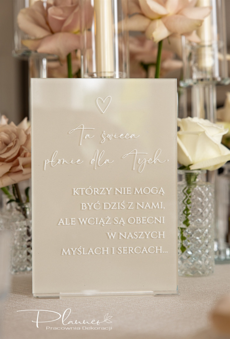 Ta świeca płonie wzór Serduszko