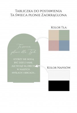 Ta świeca płonie Zaokrąglona wzornik