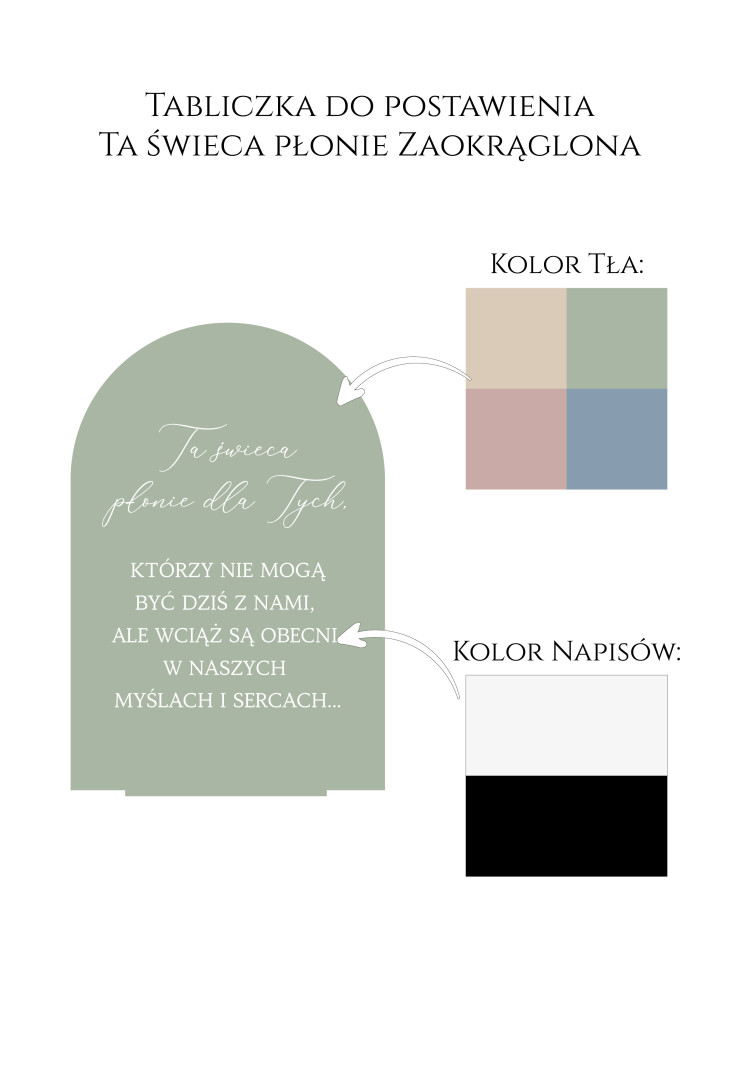 Ta świeca płonie Zaokrąglona wzornik