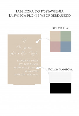 Ta świeca płonie wzór Serduszko wzornik