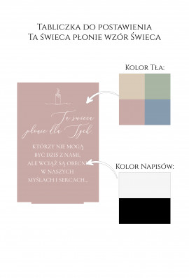 Ta świeca płonie wzór Świeca wzornik