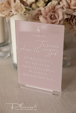 Ta świeca płonie wzór Świeca plexi