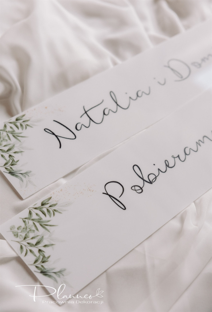 Tablica rejestracyjna elegancka Liście