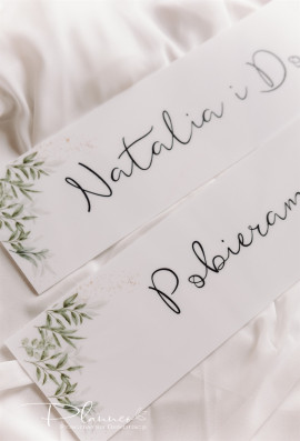 Tablica rejestracyjna elegancka Liście Imiona