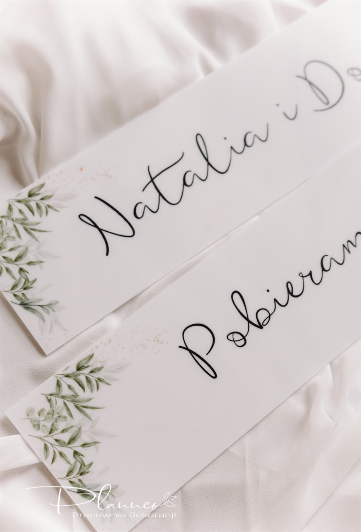 Tablica rejestracyjna elegancka Liście Imiona