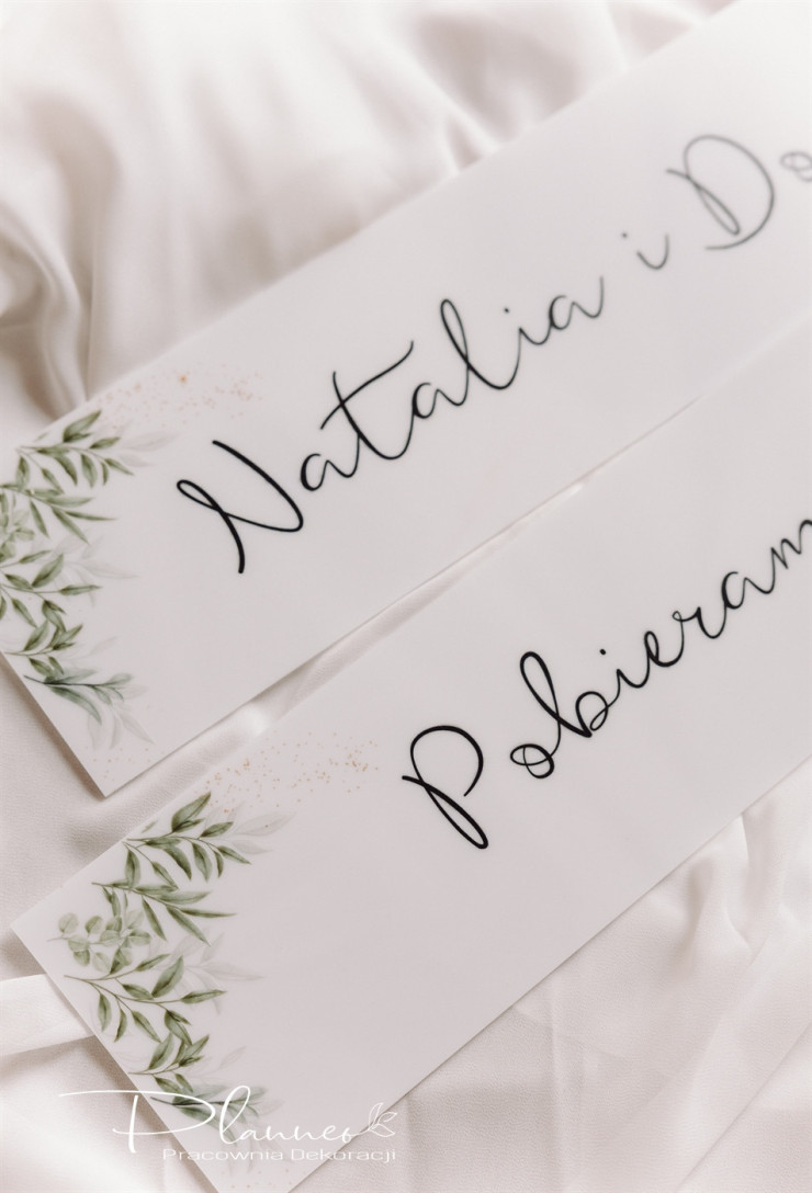 Tablica rejestracyjna elegancka Liście Imiona