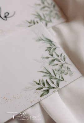 Tablica rejestracyjna elegancka Liście Drukowane