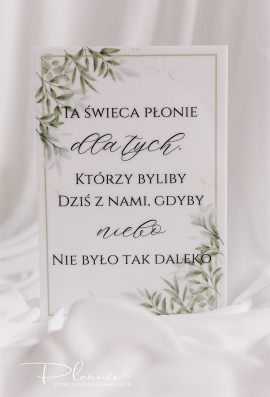 Ta świeca płonie wzór z eleganckie liśćmi