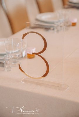 Cyferki do postawienia złote numerki 3